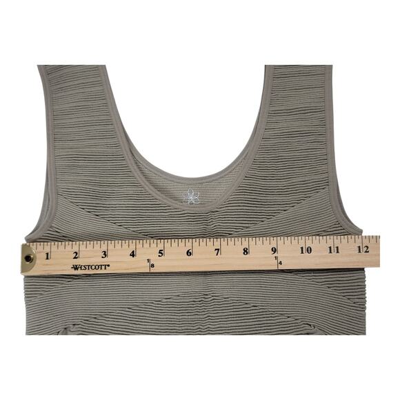 AURA Ruched Bodycon Dress Scoop Neck Wide Strap Sleeveless Sz Large NWT - Picture 7 of 8